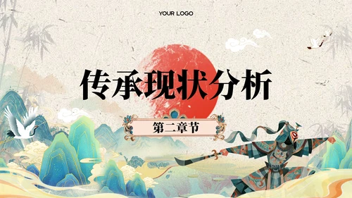 黄色中国风非遗文化介绍ppt模板