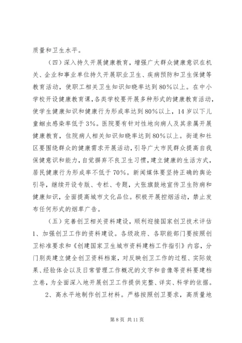 在创卫领导小组会议上的汇报材料.docx