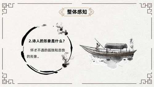 黄色古风简约登幽州台歌PPT七年级语文下册课件PPT七年级七年级下册语文课件