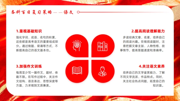 高考誓师大会红色背景通用PPT模板