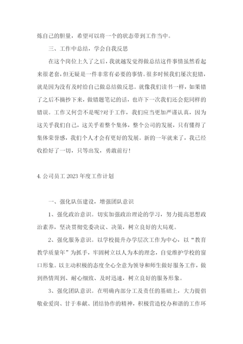 公司员工2023年度工作计划.docx