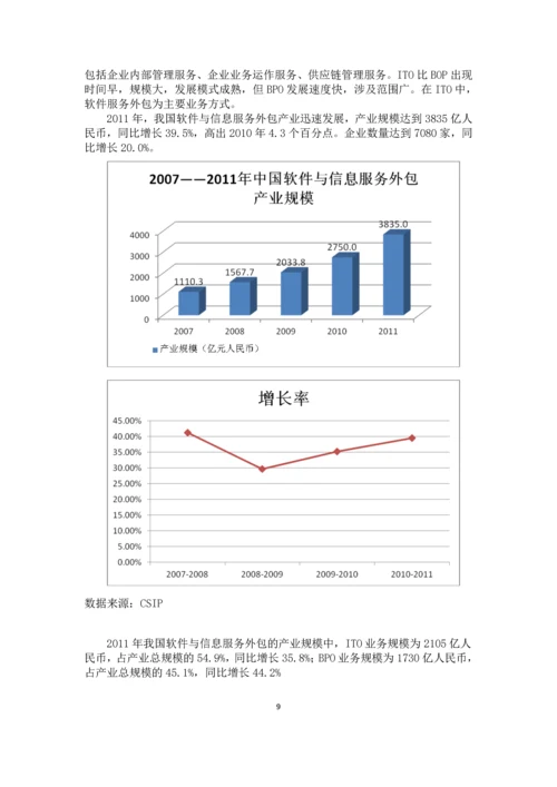 我国承接服务外包的发展趋势研究毕业论文.docx