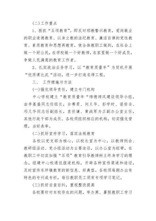 2023学校师德师风工作计划.docx