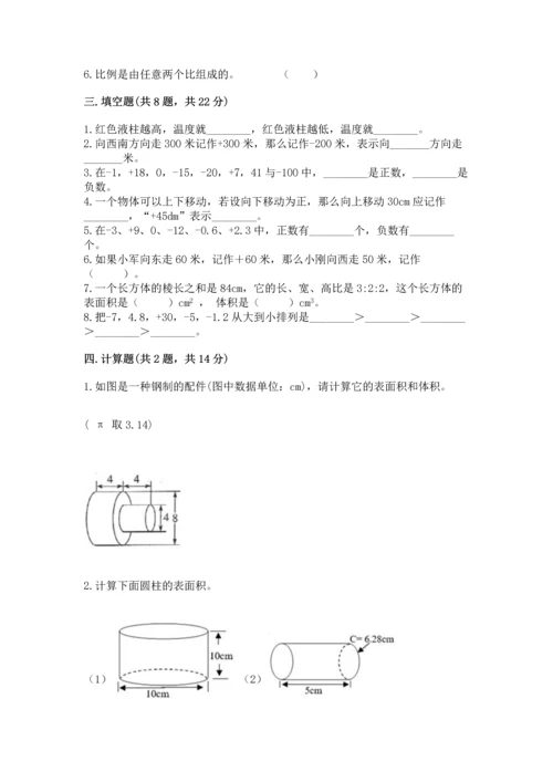 人教版六年级下册数学期末测试卷ab卷.docx