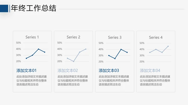 2021年终总结工作总结工作计划述职报告潘通蓝商务ppt模板