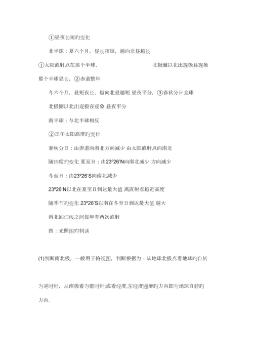 2023年的高中地理会考知识点大全.docx