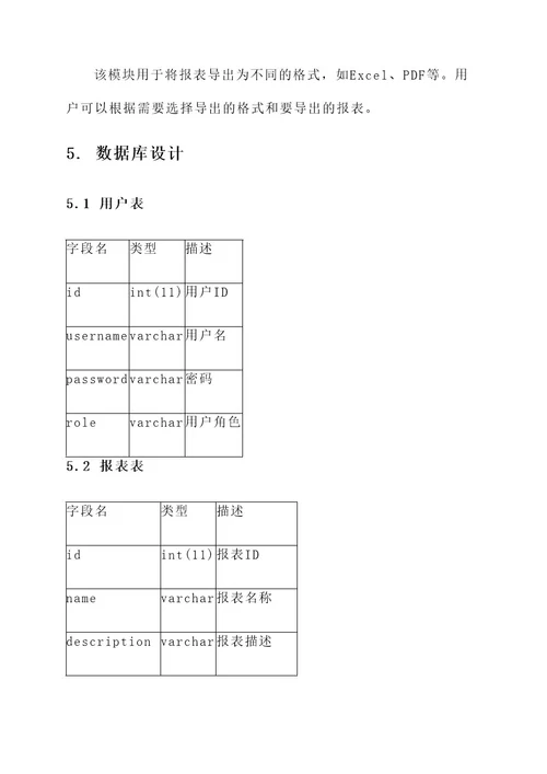 javaweb报表系统设计方案