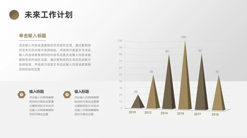 棕色简约风地球销售工作总结PPT模板