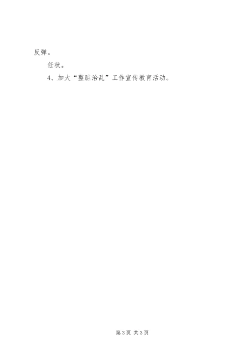 关于“整脏治乱”工作情况的.docx