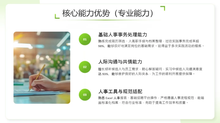 绿色简约风通用版大学生职业生涯发展展示职业生涯规划PPT模版