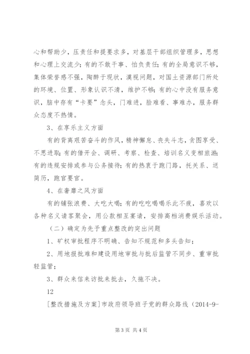 国土厅党的群众路线教育实践整改方案.docx