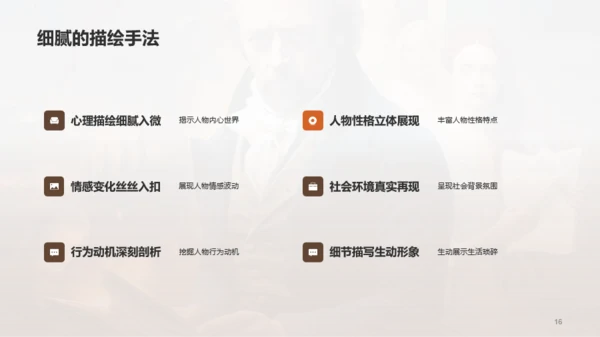 棕色复古读书笔记悲惨世界PPT模板