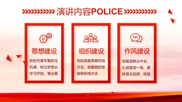 红色大气公安民警工作总结动态PPT