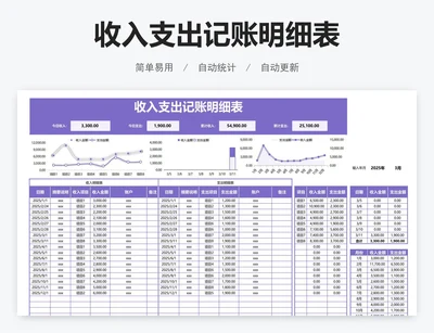 收入支出记账明细表