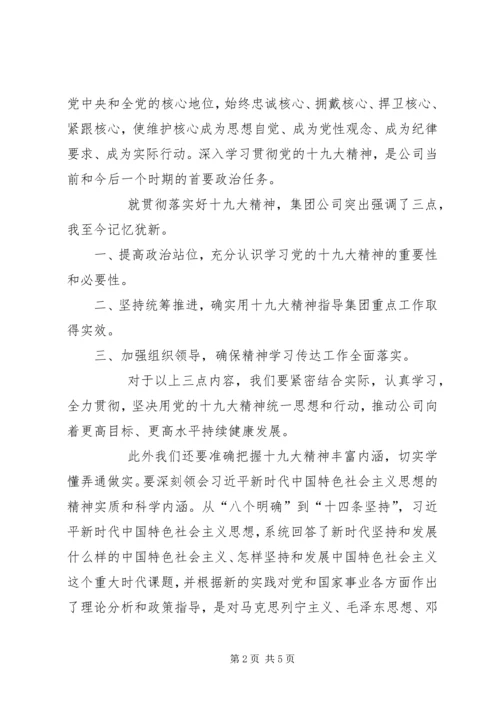 全面深入学习贯彻党的十九大精神.docx