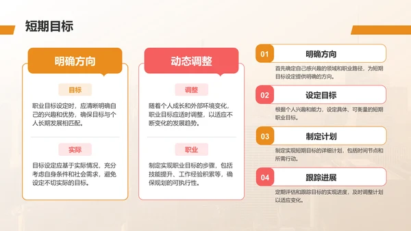 橙色摄影风个人职业生涯规划PPT模板