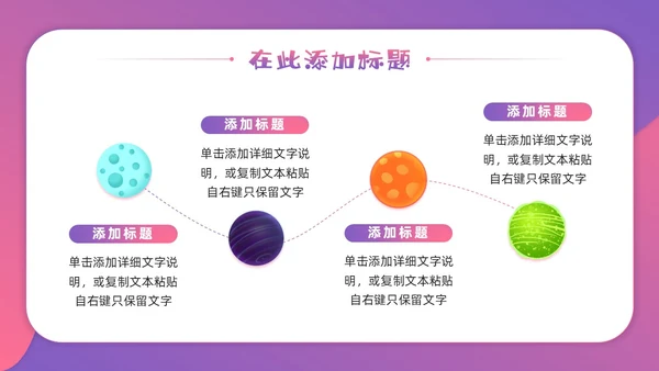 渐变剪纸卡通风神秘太空漫游太空相关主题PPT课件星球