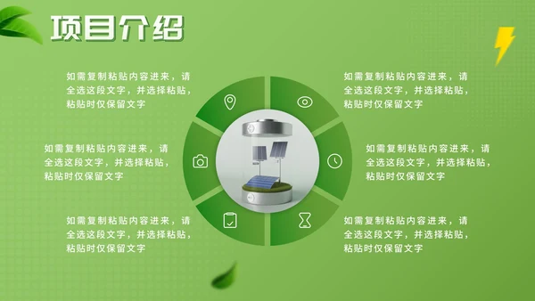 简约绿色环保新能源创业大赛PPT模板