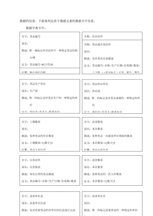 仓库基础管理系统数据库应用重点技术优质课程设计.docx