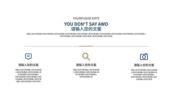 蓝灰色简约风总结汇报PPT模板