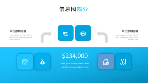 蓝色简洁创意设计公司简介商务PPT模板