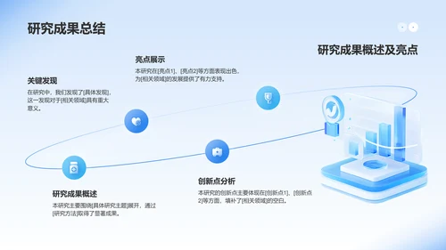 蓝色3D风医学毕业论文开题答辩PPT模板