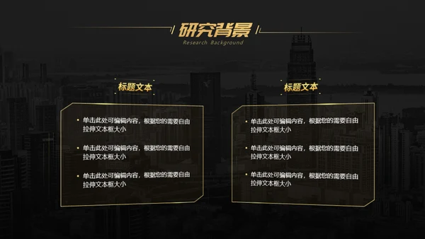 黑金商务工商管理专业构建通用PPT模板
