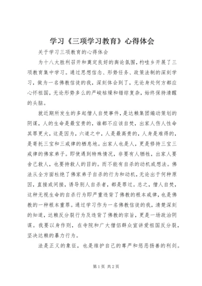 学习《三项学习教育》心得体会 (5).docx