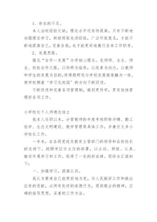 小学校长个人师德总结.docx