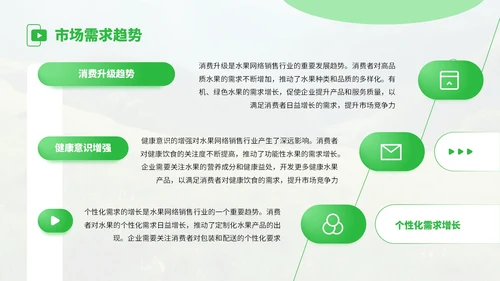 绿色扁平风水果销售行业发展分析PPT