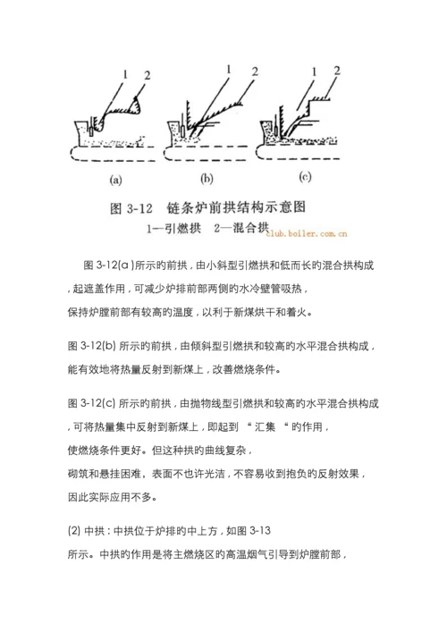 链条炉排炉拱分段送风二次风等改善燃烧工况的措施.docx