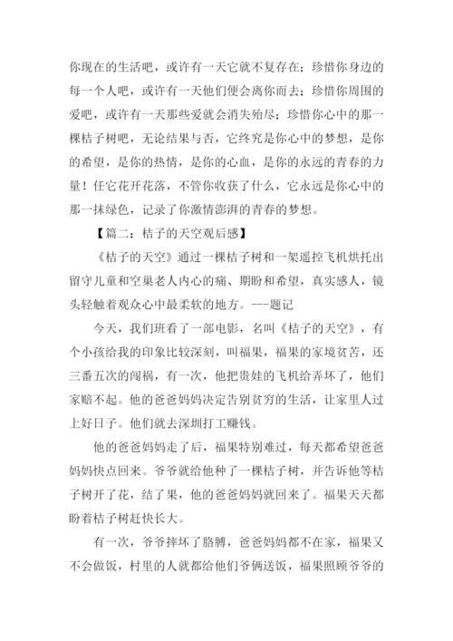 桔子的天空观后感作文.docx