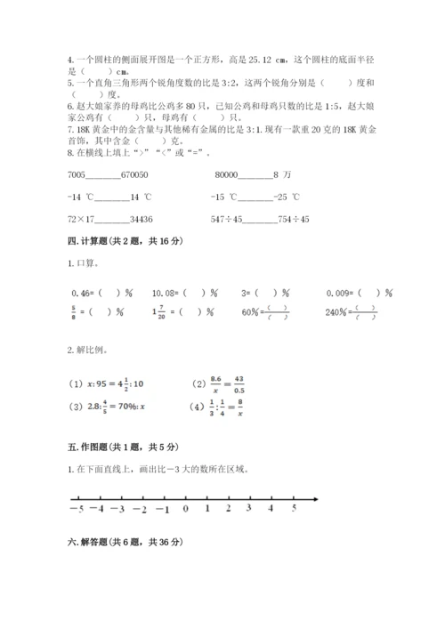 小升初六年级期末试卷带答案（新）.docx