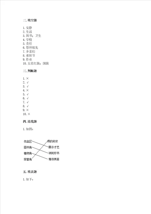 2022二年级上册道德与法治期末测试卷及参考答案综合题