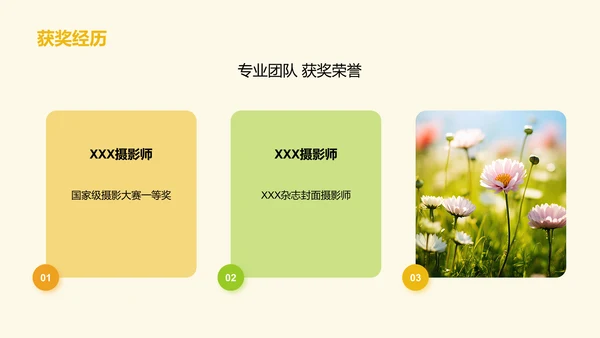 黄色简约婚纱摄影策划PPT模板
