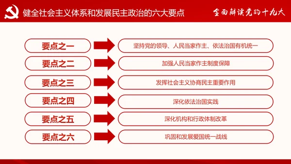 党的十九大报告讲话全文精神学习PPT模板