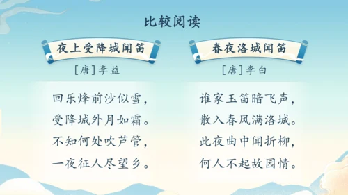 七年级上册第三单元课外古诗词诵读《行军九日思长安故园》《夜上受降城闻笛》第2课时课件（35张PPT）