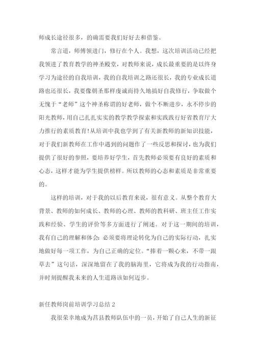 新任教师岗前培训学习总结.docx