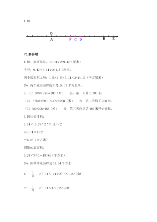 邢台市任县六年级下册数学期末测试卷审定版.docx