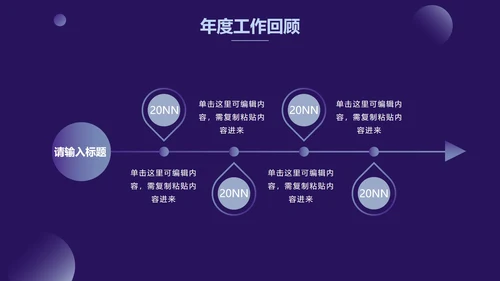 紫色渐变圆简约商务PPT模板