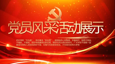 党建党员风采活动展示年年终总结PPT