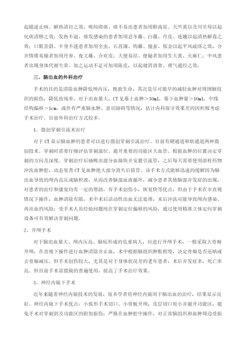 治疗脑出血的常规方法你了解多少.docx