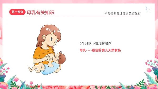 粉色简约展板风8187世界母乳喂养周健康宣传