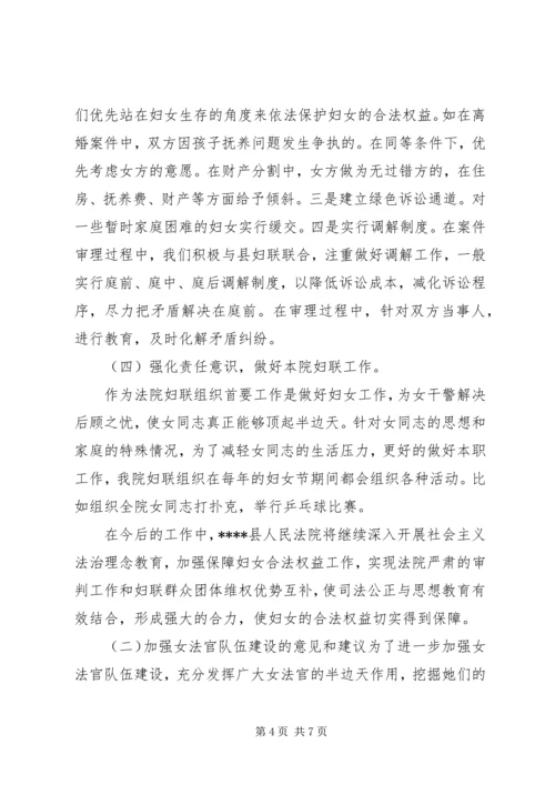 法院党组贯彻实施妇女权益保障法调研报告.docx