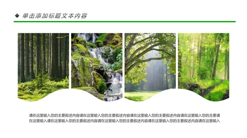 绿色环保世界湿地森林日动态PPT模板