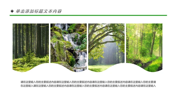 绿色环保世界湿地森林日动态PPT模板