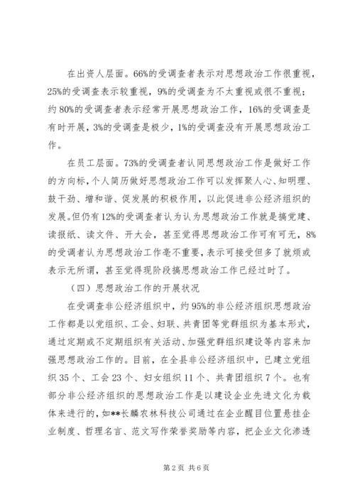 县非公经济组织思想政治工作现状及对策思考.docx