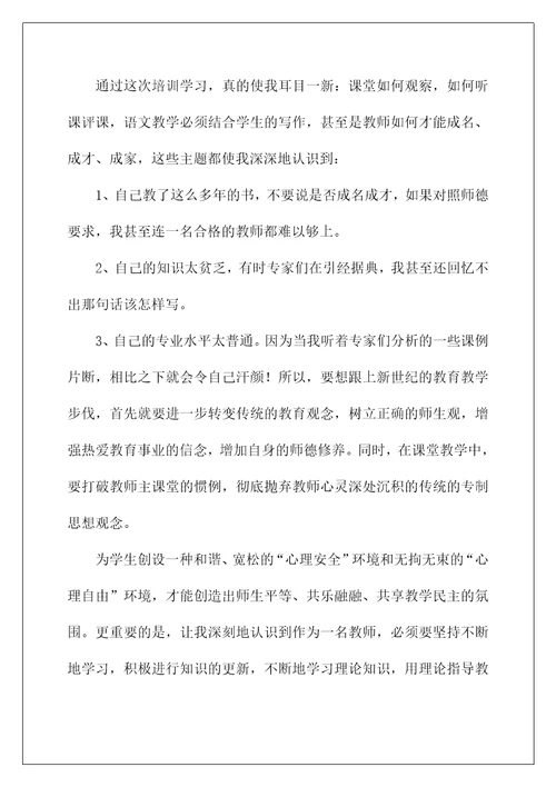 2022实用的骨干教师培训总结三篇