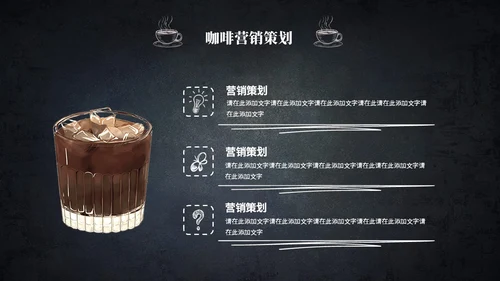 黑板风咖啡产品介绍产品宣传ppt模板