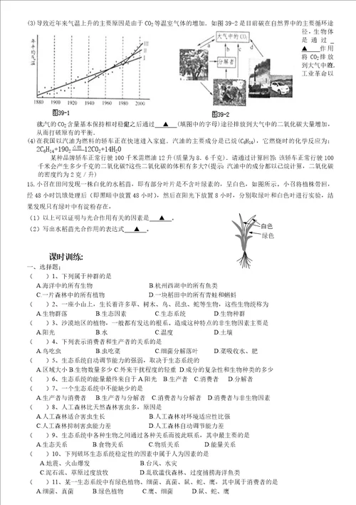 生物与环境讲义